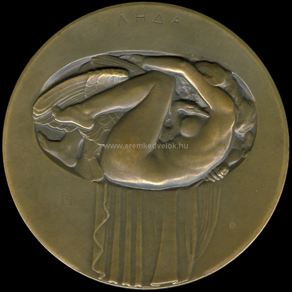 1910 Moiret: Ödön Léda bronz plakett