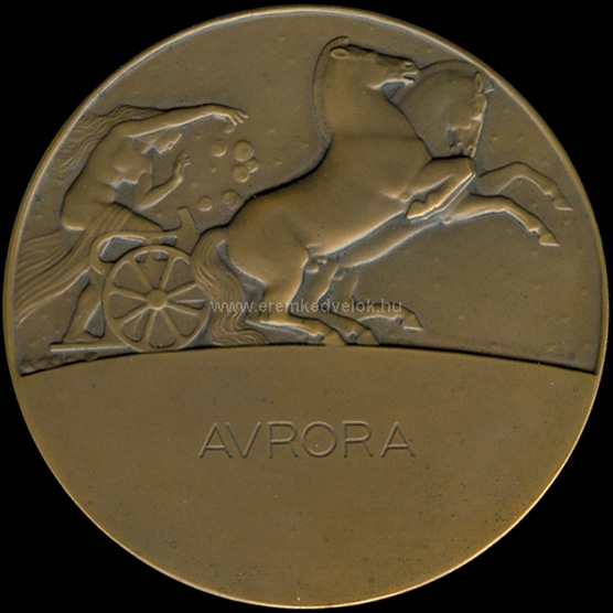 1913 Reményi József: Aurora bronz plakett