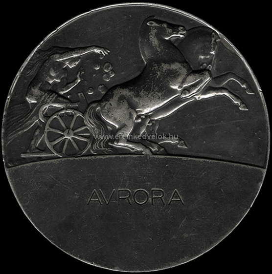1913 Reményi József: Aurora ezüst plakett