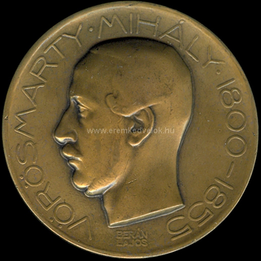 1914 Bern Lajos: Vrsmarty Mihly bronz rem