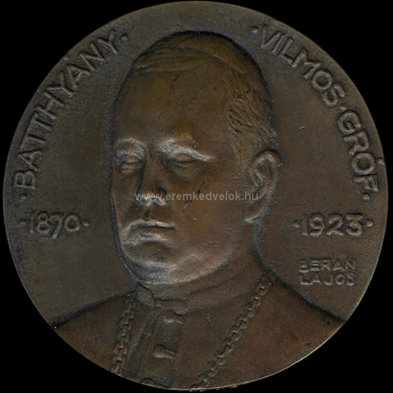 1926 Bern Lajos: gr. Batthyny Vilmos bronz rem