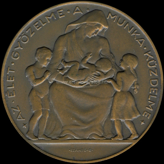 1929 Sznt Gergely: Az let gyzelme bronz rem