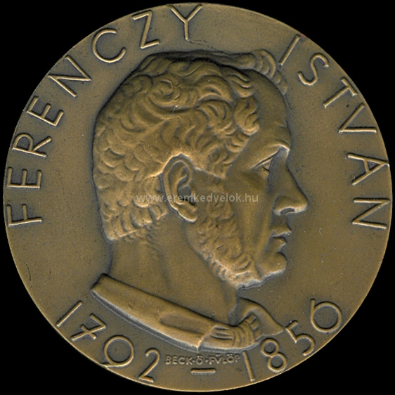 1930 Beck . Flp: Ferenczy Istvn bronz rem