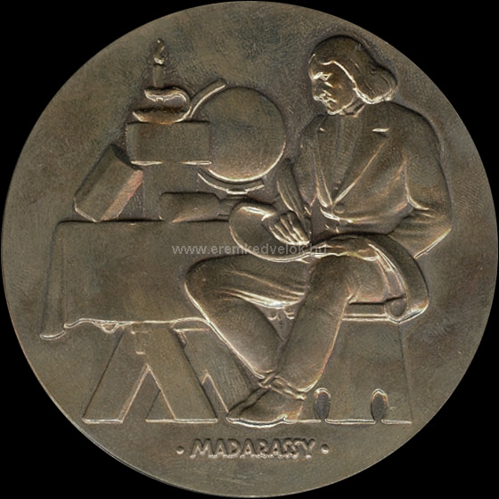 1934 Madarassy Walter: Bolyai Farkas bronz rem