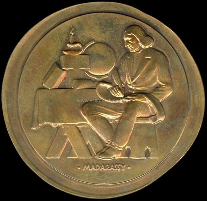 1934 Madarassy Walter: Bolyai Farkas bronz rem