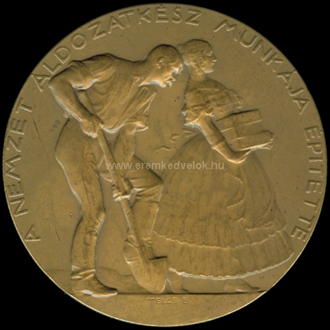 1937 Telcs Ede: 100 ves a Nemzeti Sznhz bronz rem